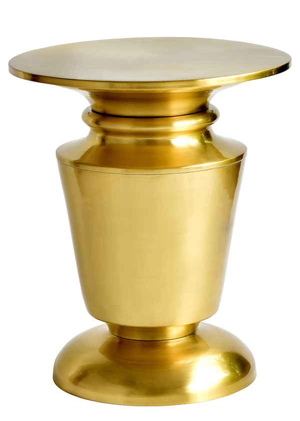 Bella Side Table by Sahil & Sarthak Brass Matt Top